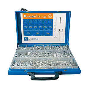 visuel1 Coffret 1910 vis à bois tête fraisée Torx Panelvit acier galvanisé chromiting