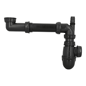 visuel2 Siphon gain de place noir universel lavabo/évier