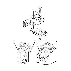 visuel1 Patte de fixation réglable côté vantail