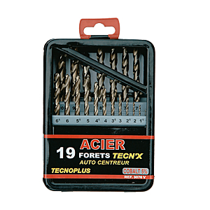 visuel2 Coffret 19 forets HSS cobalt à métaux