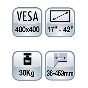 visuel3 Support écran plat orientable et inclinable avec déport