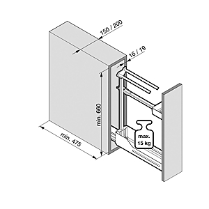 visuel3 Coulissant porte-serviettes Snello Libell