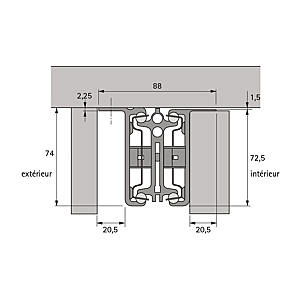 visuel4 Coulisse de table alu 77 FrontSlide