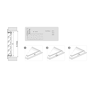 visuel2 Clip de ressort pour grilles 411 et 412