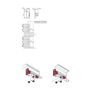 visuel2 Kit de fixation pour profil horizontal version à visser Gola