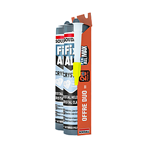 visuel1 Lot de 2 colles polymères hybrides SMX Fix All Crystal