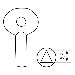 visuel2 Clé pour cadenas triangulaire