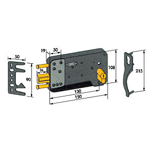 visuel4 Serrure en applique de porte de garage