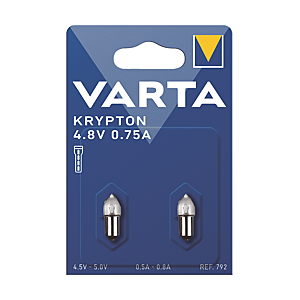 visuel1 Carte de 2 ampoules krypton 4,8 V/ 0,80 A pour torche