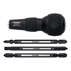 visuel1 Tournevis à frapper Ball Grip + 3 embouts double