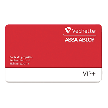 Carte de propriété pour cylindre VIP+ photo du produit