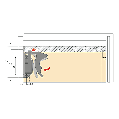 Cliquet pour coulisse photo du produit visuel_1 XL