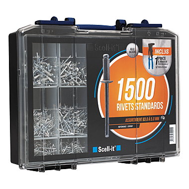 Coffret 1500 rivets aveugles standards tête plate photo du produit visuel_1 XL