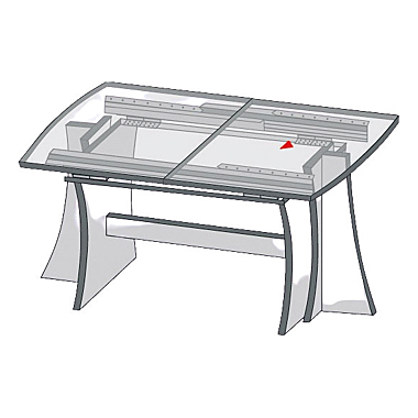 Coulisse de table alu 77 photo du produit visuel_1 XL