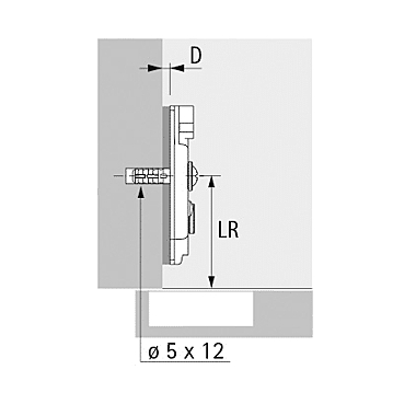 Embase de charnière cruciforme avec manchons à expansion à vis photo du produit