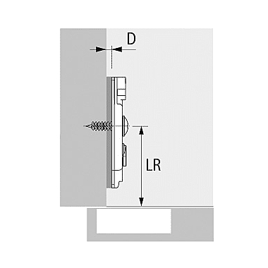 Embase de charnière cruciforme avec vis bois pour panneaux photo du produit