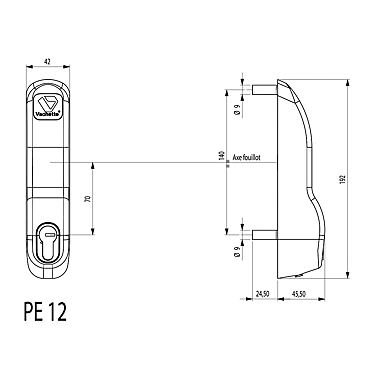 Module extérieur trou de cylindre seul PE 12 photo du produit