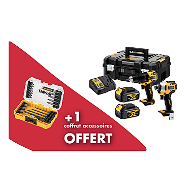 Pack électroportatif 2 machines DCK2062M2T-QW photo du produit visuel_1 XL