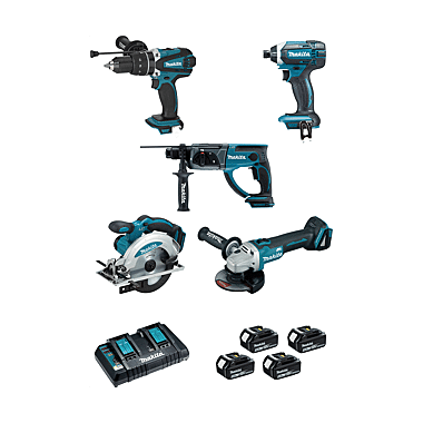 Pack électroportatif 5 machines 18 V DLX5039PTJ photo du produit visuel_1 XL