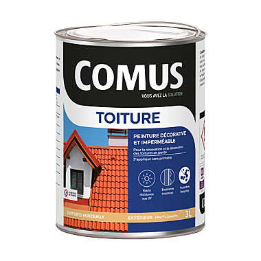 Peinture Toiture Comus Rouge Brique - Imperméabilisante Et Décorative, Neuve