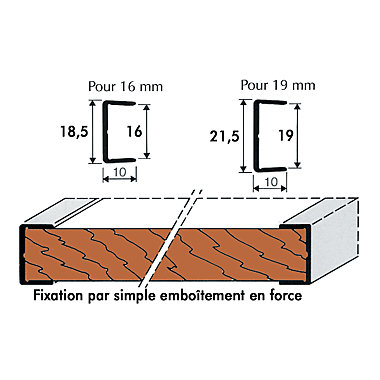 Profil U pour habillage de chant 41-0102 photo du produit