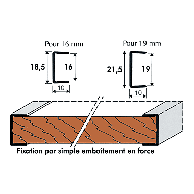 Profil U pour habillage de chant 41-0102 photo du produit visuel_1 XL