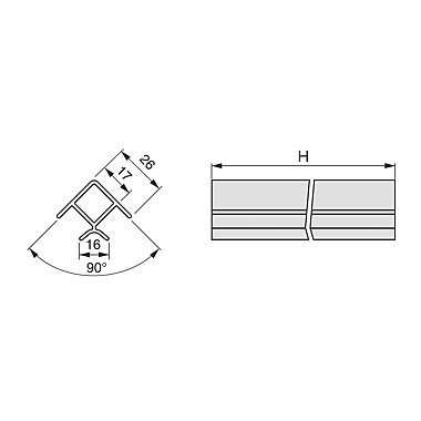 Raccord de plinthe angle de 90° photo du produit