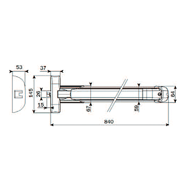 Serrure anti-panique Idea Push spéciale support ALU/PVC non coupe feu photo du produit