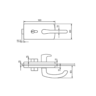 Serrure en applique monopoint n° 4307 photo du produit visuel_1 XL