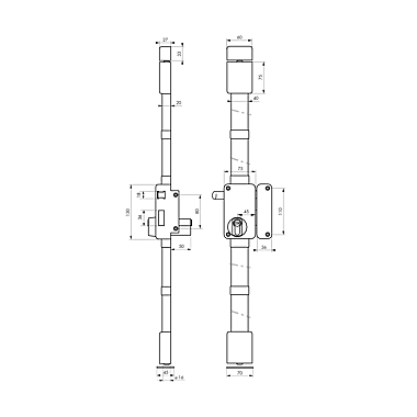 Serrure en applique multipoints Beluga photo du produit