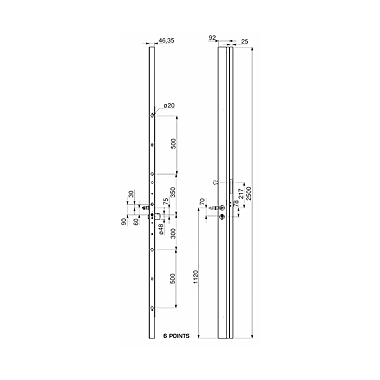 Serrure en applique multipoints Exclusive 63 photo du produit