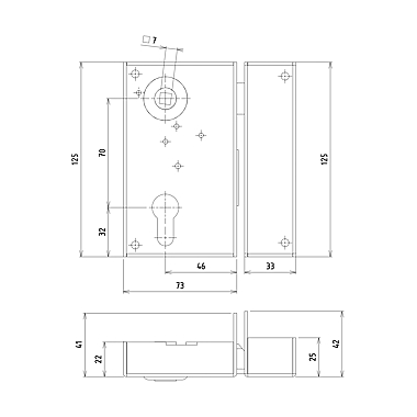 Serrure en applique S719 / S729 photo du produit