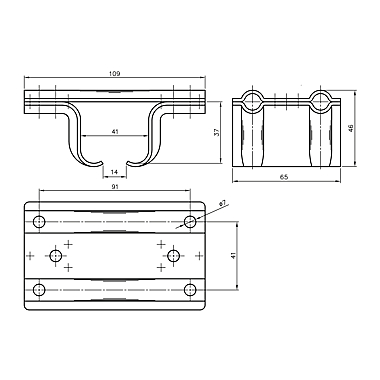 Support plafond pour rail photo du produit