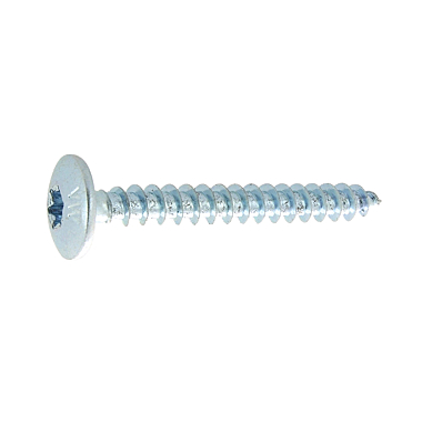 Vis de penture tête ronde large Torx acier zingué blanc photo du produit