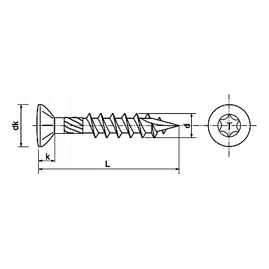 Vis de terrasse tête fraisée bombée réduite Torx inox photo du produit