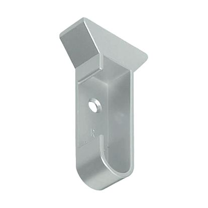 Support latéral plastique gauche pour barre de penderie ovale photo du produit