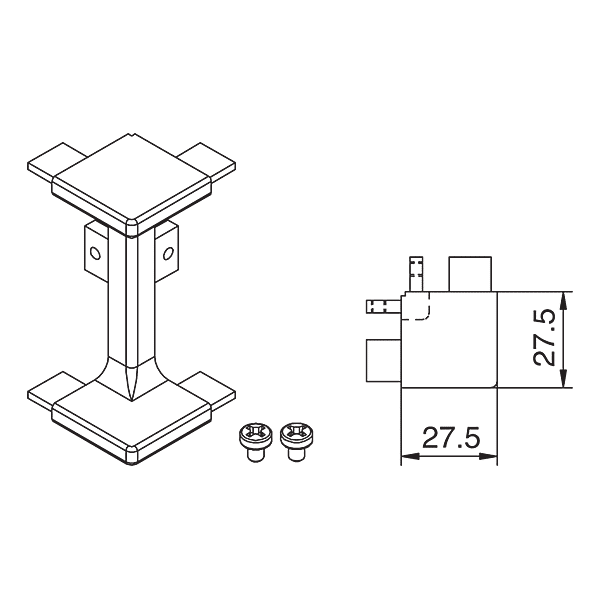 Angle sortant 90° pour poignée C Gola photo du produit visuel_1 2XL