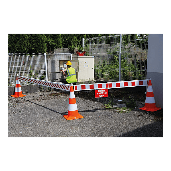 Barrière télescopique de signalisation photo du produit visuel_1 2XL