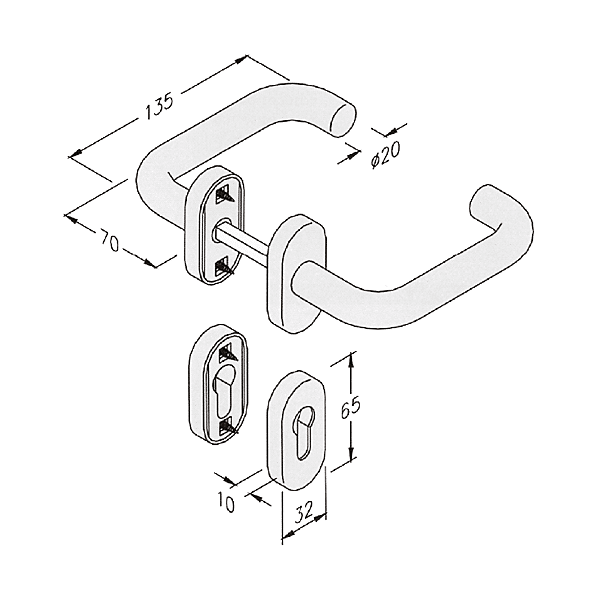 Béquille double ZD 92 F photo du produit visuel_1 2XL