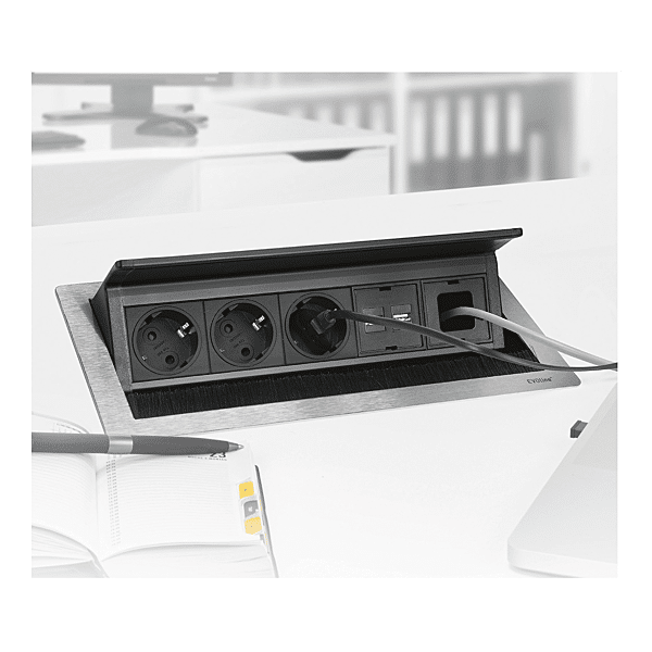 Bloc prise rectangulaire avec joint brosse photo du produit visuel_1 2XL