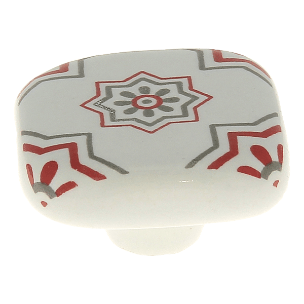 Bouton  de meuble motif carreau ciment photo du produit visuel_1 2XL