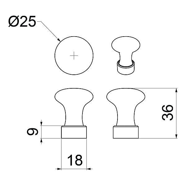 Bouton de meuble porcelaine photo du produit visuel_1 2XL