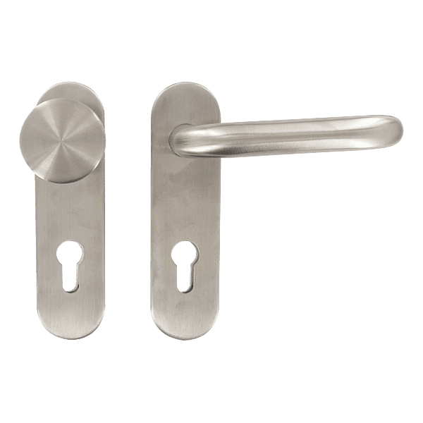 Bouton fixe extérieur et poignée intérieure M2X sur plaque photo du produit visuel_1 2XL