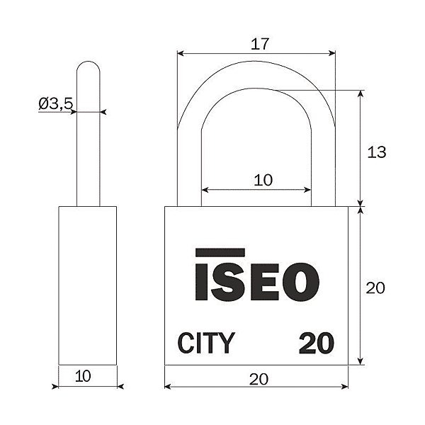 Cadenas à clé City photo du produit visuel_1 2XL