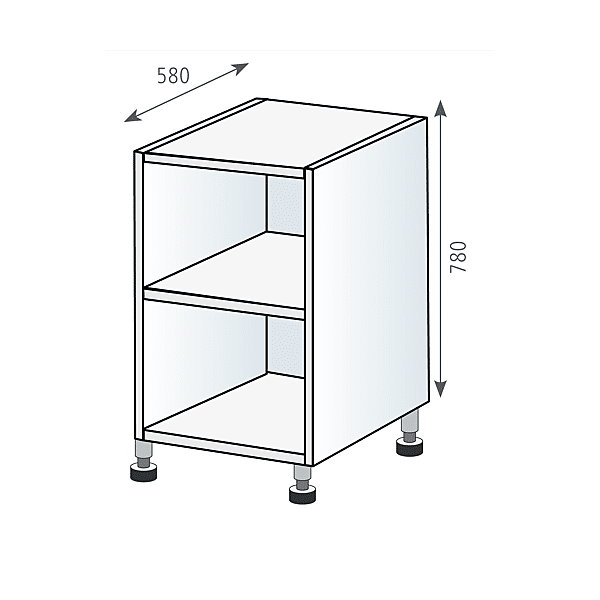 Caisson bas mélaminé photo du produit visuel_1 2XL
