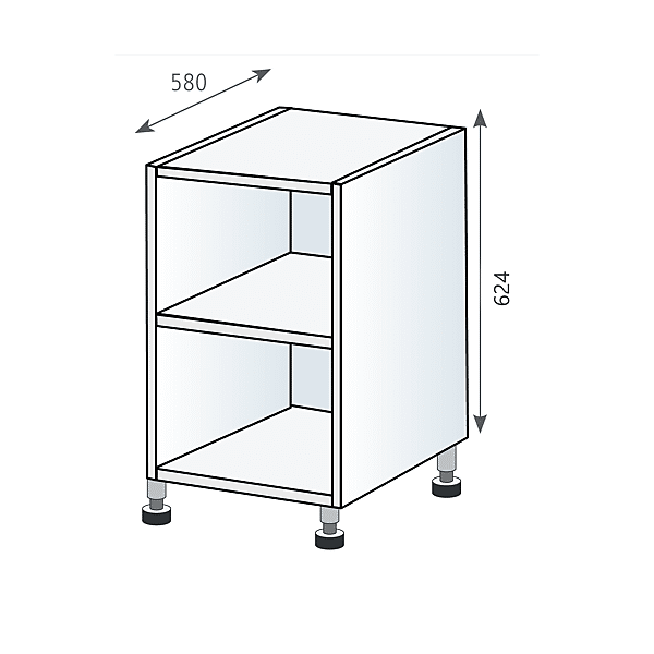 Caisson bas réduit mélaminé photo du produit visuel_1 2XL