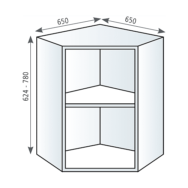 Caisson d'angle 90° haut 1 porte photo du produit visuel_1 2XL