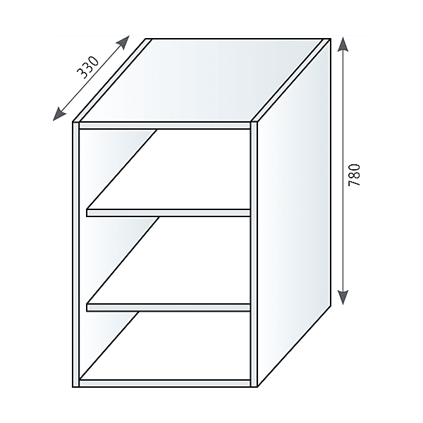 Caisson haut grande hauteur mélaminé photo du produit visuel_1 2XL