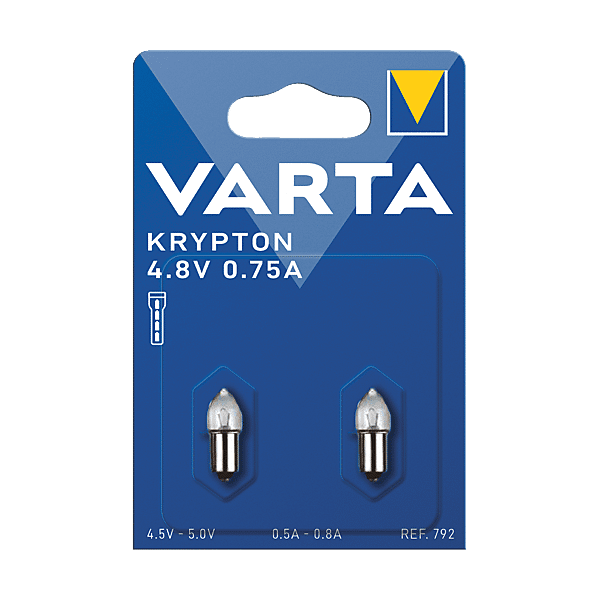 Carte de 2 ampoules krypton 4,8 V/ 0,80 A pour torche photo du produit visuel_1 2XL