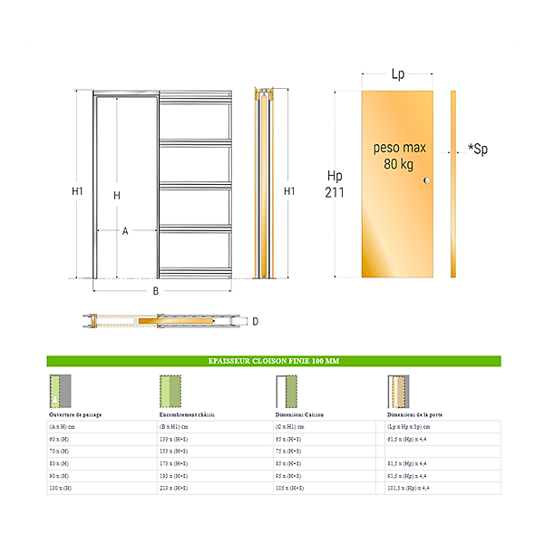 Châssis de porte à galandage ajouré Orchidea Easy photo du produit visuel_1 2XL